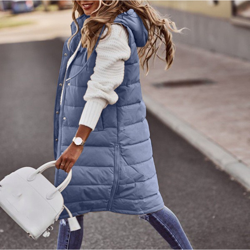 Getailleerde Lange Bodywarmer voor Dames