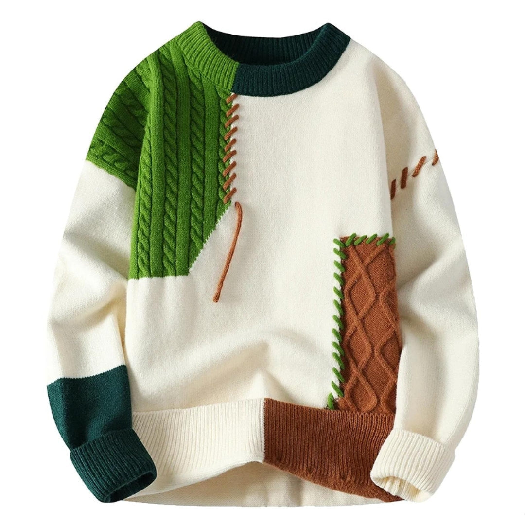 Patchwork Trui voor Heren