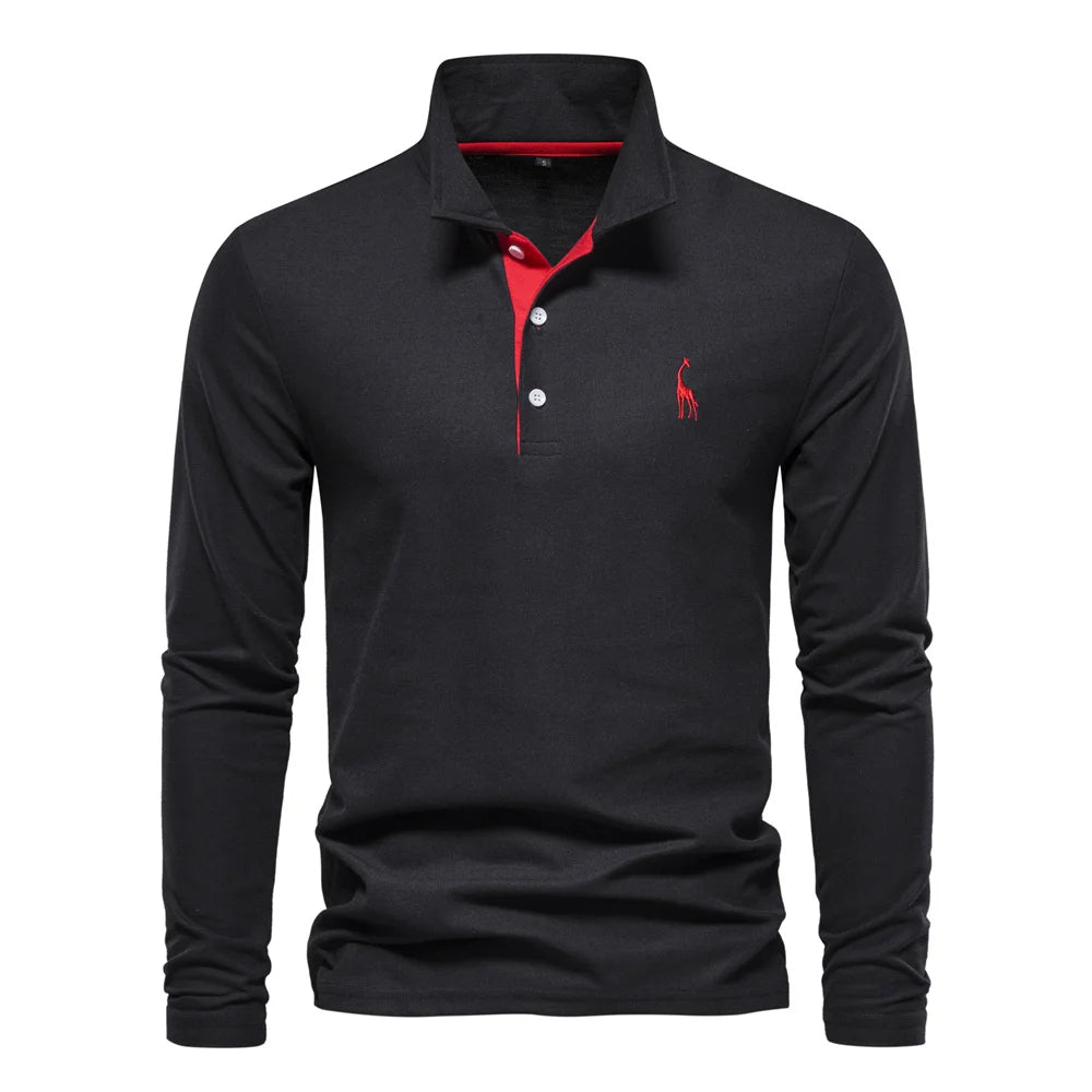 Lange Mouwen Polo Sweater voor Heren