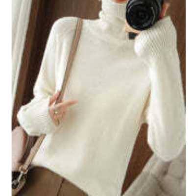 Wollen Trui met Hoge Kraag voor Dames