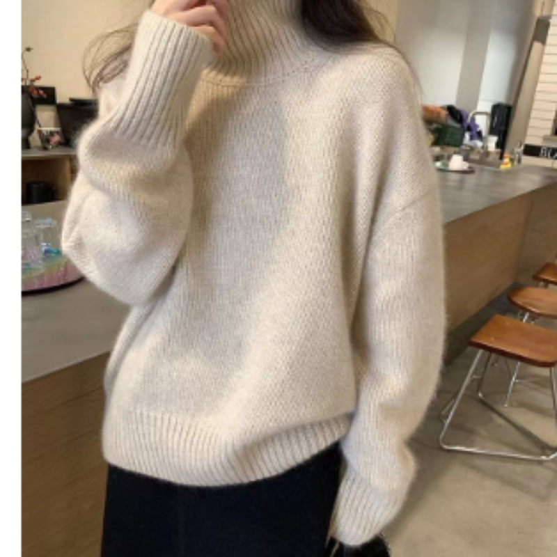 Hooggesloten Gebreide Trui voor Dames