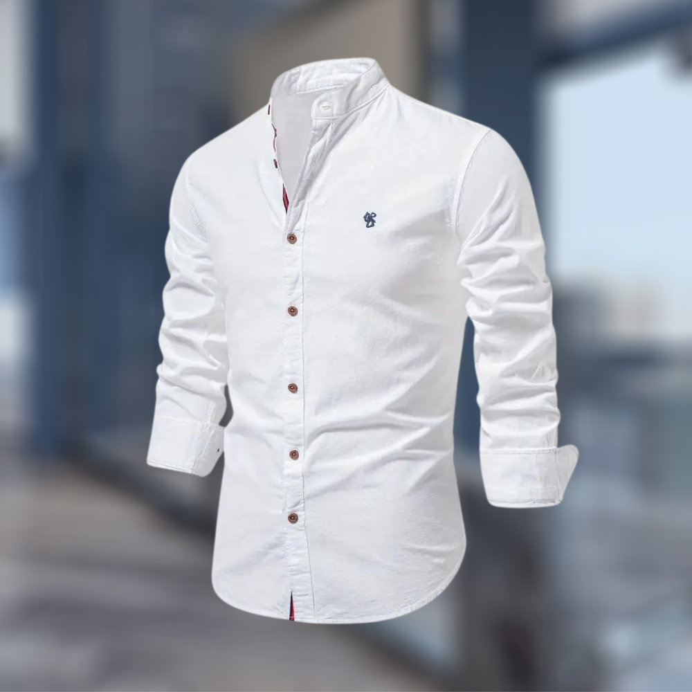Katoenen Poloshirt met Lange Mouwen voor Heren