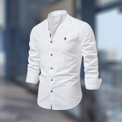 Katoenen Poloshirt met Lange Mouwen voor Heren