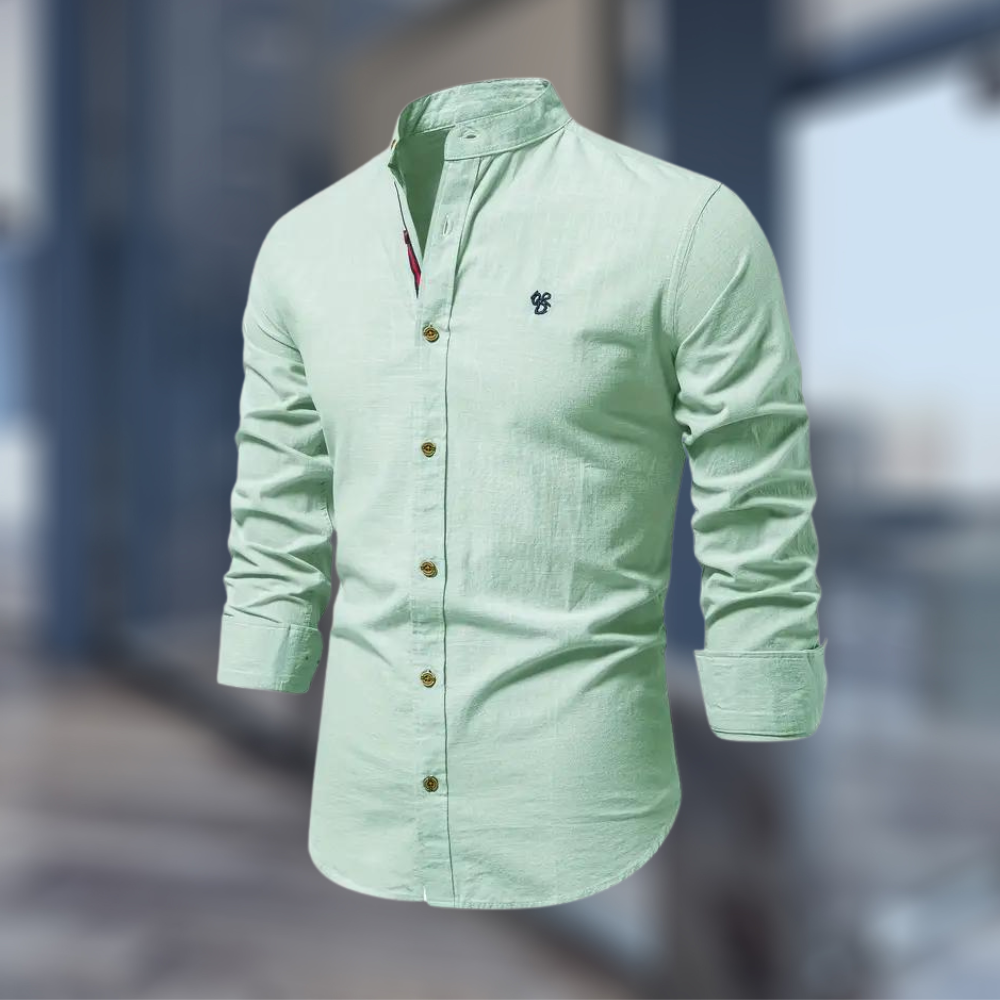 Katoenen Poloshirt met Lange Mouwen voor Heren