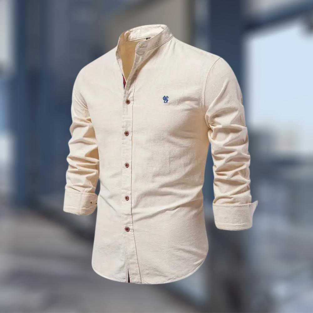 Katoenen Poloshirt met Lange Mouwen voor Heren