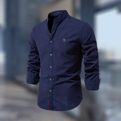 Katoenen Poloshirt met Lange Mouwen voor Heren