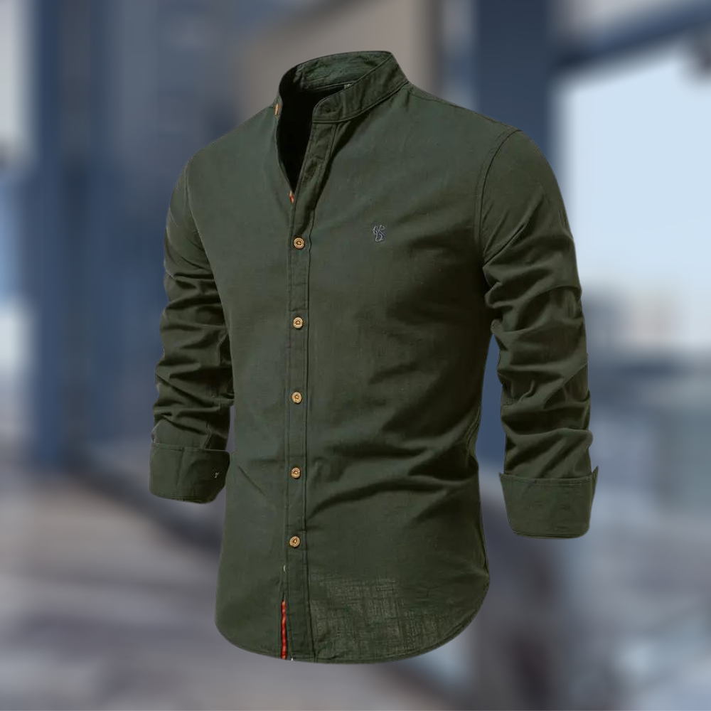 Katoenen Poloshirt met Lange Mouwen voor Heren