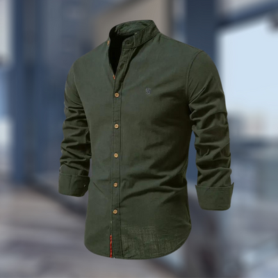 Katoenen Poloshirt met Lange Mouwen voor Heren