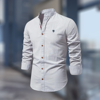 Katoenen Poloshirt met Lange Mouwen voor Heren
