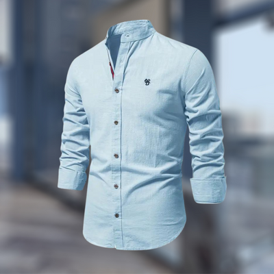 Katoenen Poloshirt met Lange Mouwen voor Heren