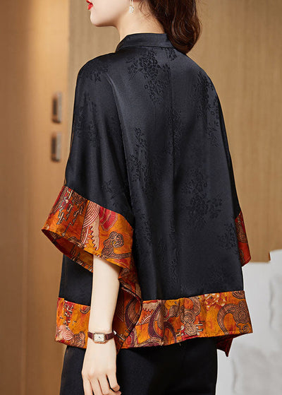 Vintage Losvallende Chinese Stijl Blouse voor Dames