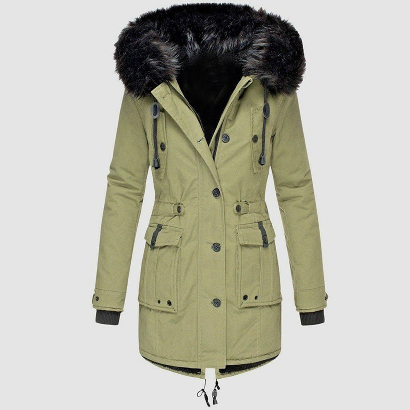 Casual Lange Parka met Capuchon voor Dames