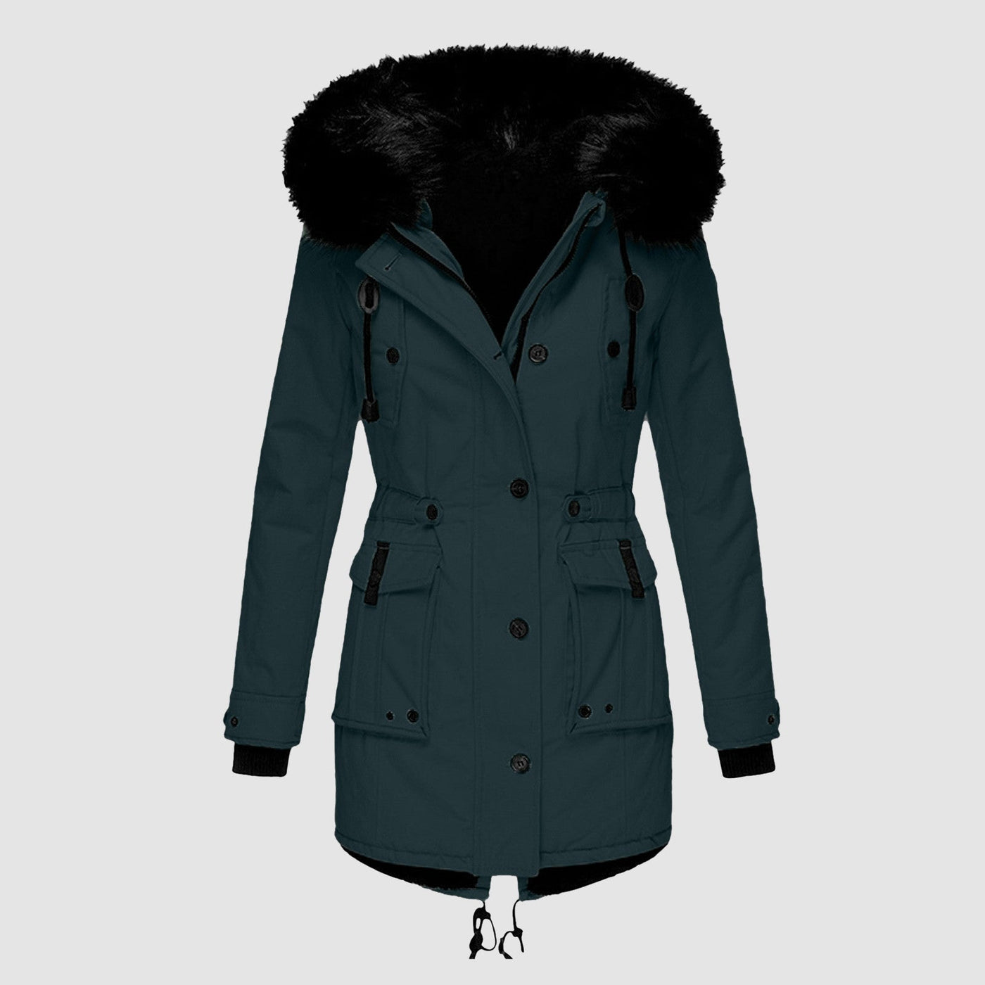 Casual Lange Parka met Capuchon voor Dames