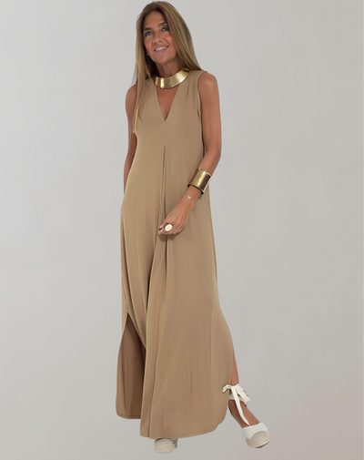 V-hals Maxi Jurk voor Dames