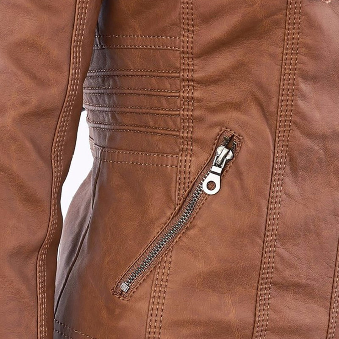 Lederen Damesjas met Capuchon – Perfect voor de Herfst