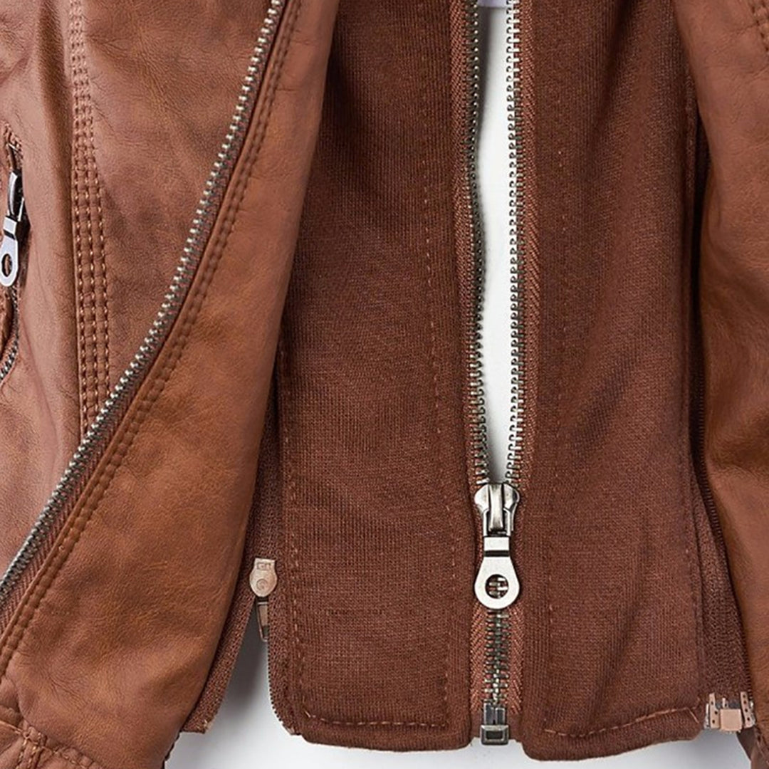 Lederen Damesjas met Capuchon – Perfect voor de Herfst