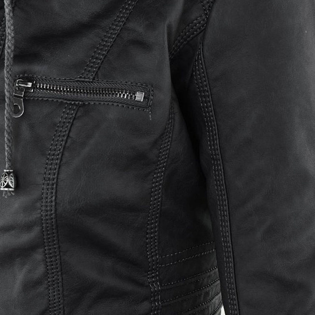 Lederen Damesjas met Capuchon – Perfect voor de Herfst