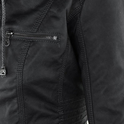 Lederen Damesjas met Capuchon – Perfect voor de Herfst
