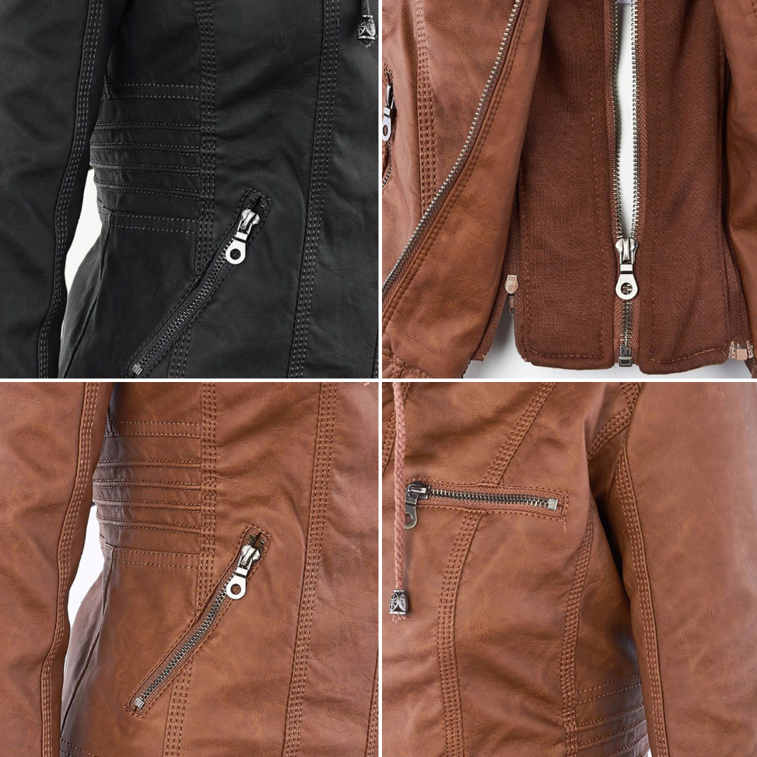 Lederen Damesjas met Capuchon – Perfect voor de Herfst