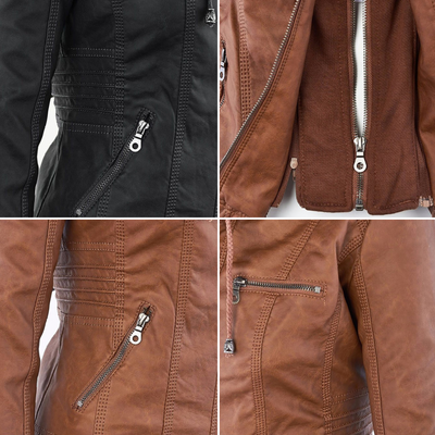 Lederen Damesjas met Capuchon – Perfect voor de Herfst