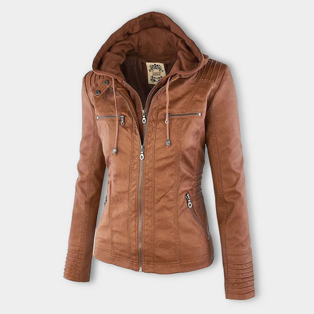 Lederen Damesjas met Capuchon – Perfect voor de Herfst