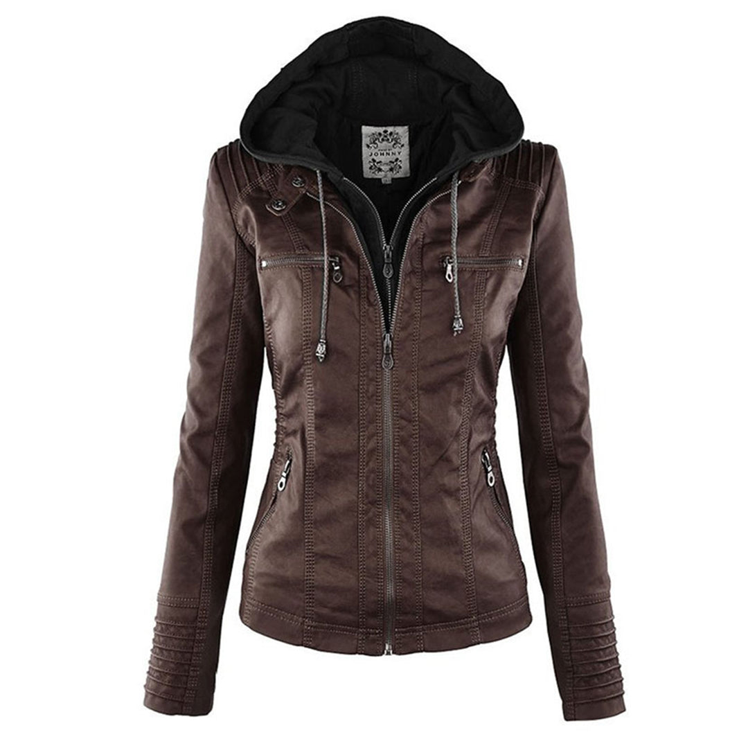 Lederen Damesjas met Capuchon – Perfect voor de Herfst