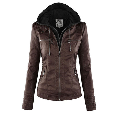 Lederen Damesjas met Capuchon – Perfect voor de Herfst
