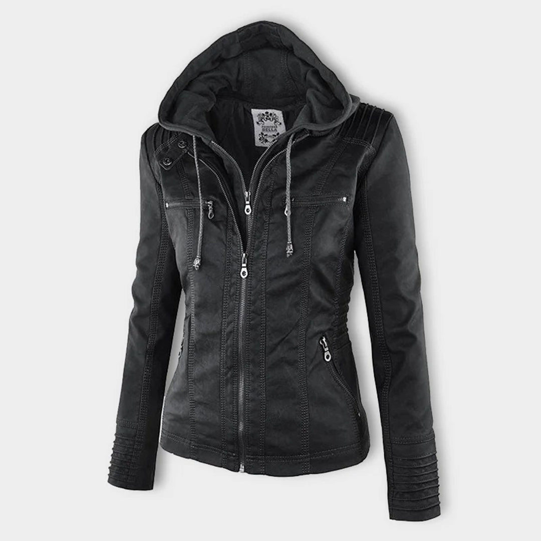 Lederen Damesjas met Capuchon – Perfect voor de Herfst
