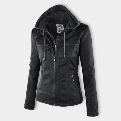 Lederen Damesjas met Capuchon – Perfect voor de Herfst