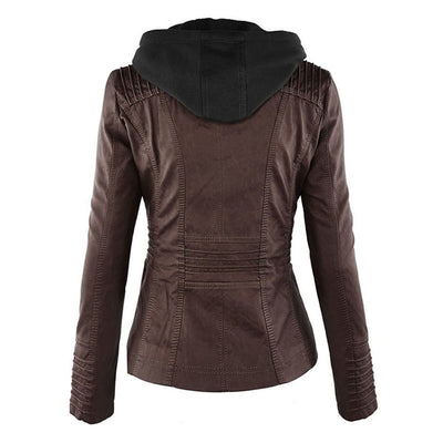 Lederen Damesjas met Capuchon – Perfect voor de Herfst