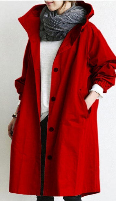 Katoenen Lange Trenchcoat voor Dames