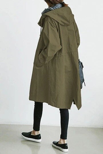 Katoenen Lange Trenchcoat voor Dames