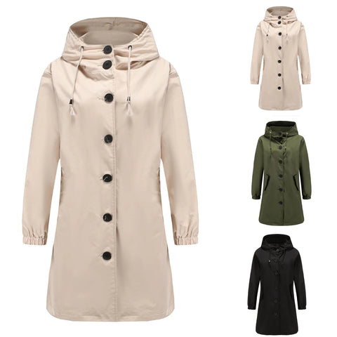Katoenen Lange Trenchcoat voor Dames