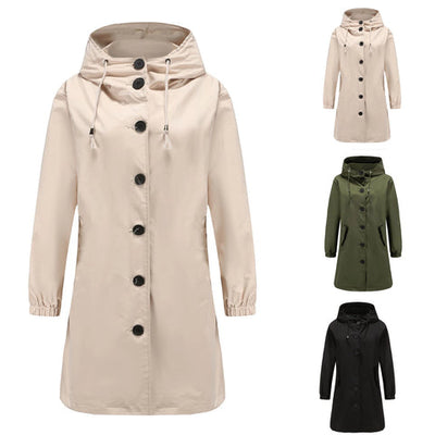 Katoenen Lange Trenchcoat voor Dames