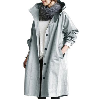 Katoenen Lange Trenchcoat voor Dames
