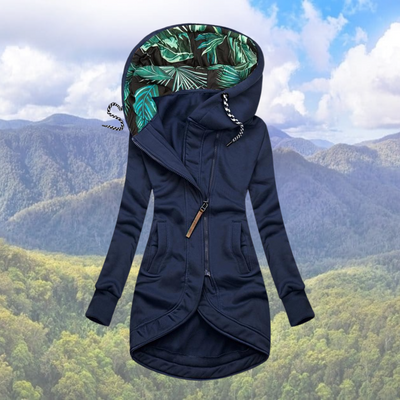 Casual Zip-Up Hooded Jacket voor Dames