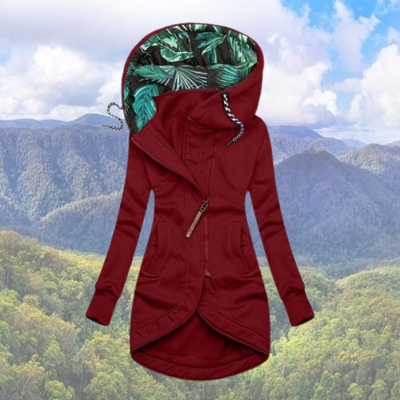 Casual Zip-Up Hooded Jacket voor Dames