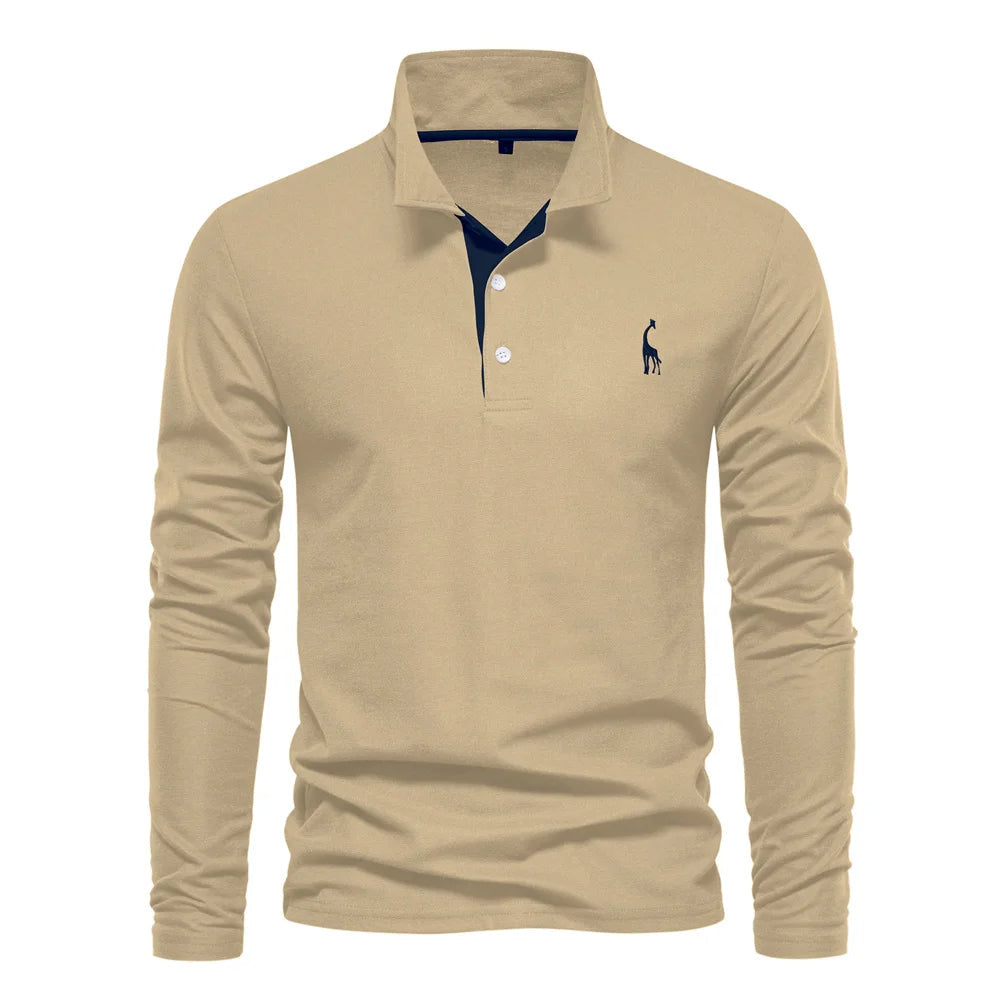 Lange Mouwen Polo Sweater voor Heren