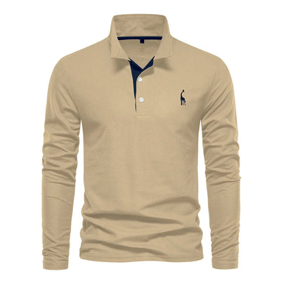 Lange Mouwen Polo Sweater voor Heren