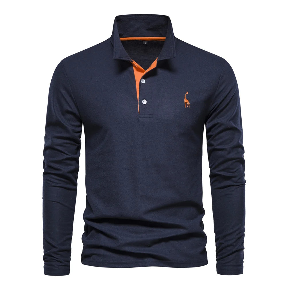 Lange Mouwen Polo Sweater voor Heren