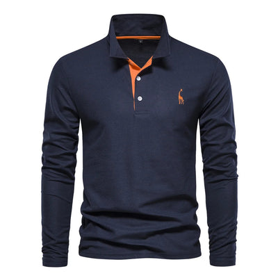 Lange Mouwen Polo Sweater voor Heren