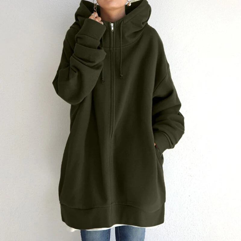 Cassandra- Knusse Winter Pullover Hoodie - Huis Van Stijl