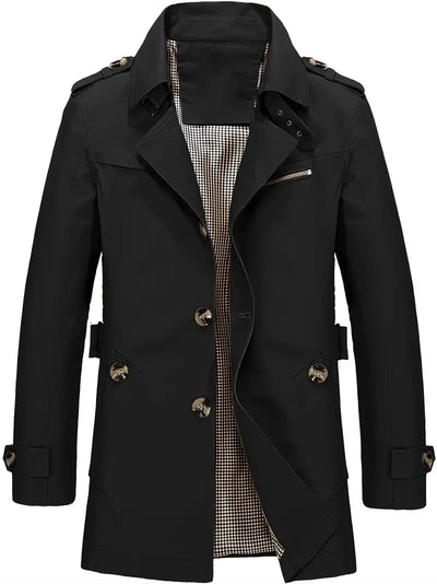 Mayer-Heren Modieus Ontwerp Mid Lange Trench Coat