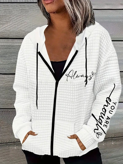 Samannah - Zip-up hoodie met twee zakken