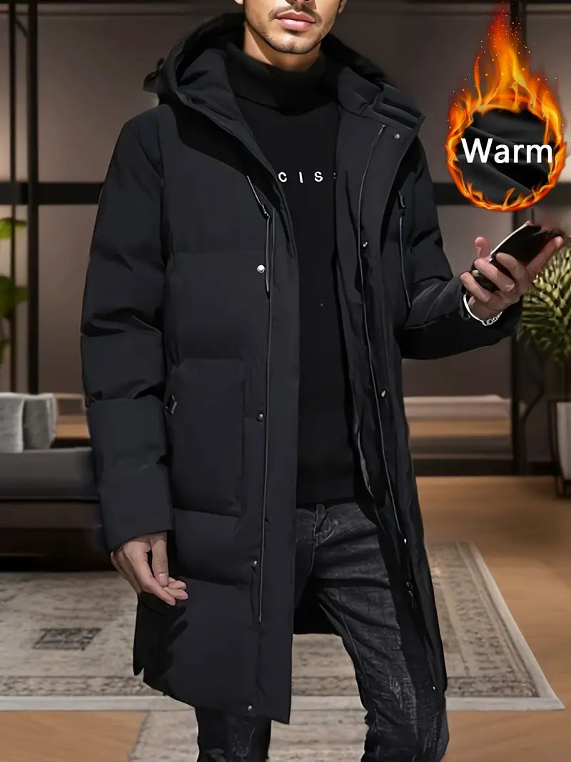 Benny - Warme heren fleece winterjas met zakken - Huis Van Stijl