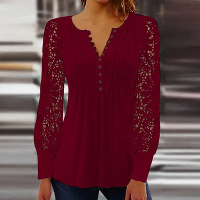 Elegante dames blouse met lange mouwen
