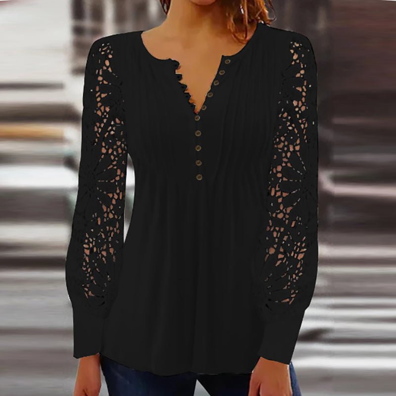 Elegante dames blouse met lange mouwen