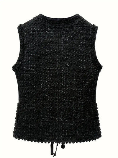 Kern - Elegant geweven polyester vest voor dames