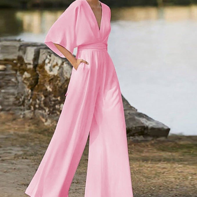 Elegante dames jumpsuit met V-hals