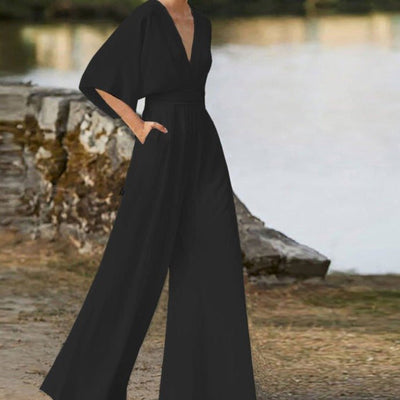 Elegante dames jumpsuit met V-hals